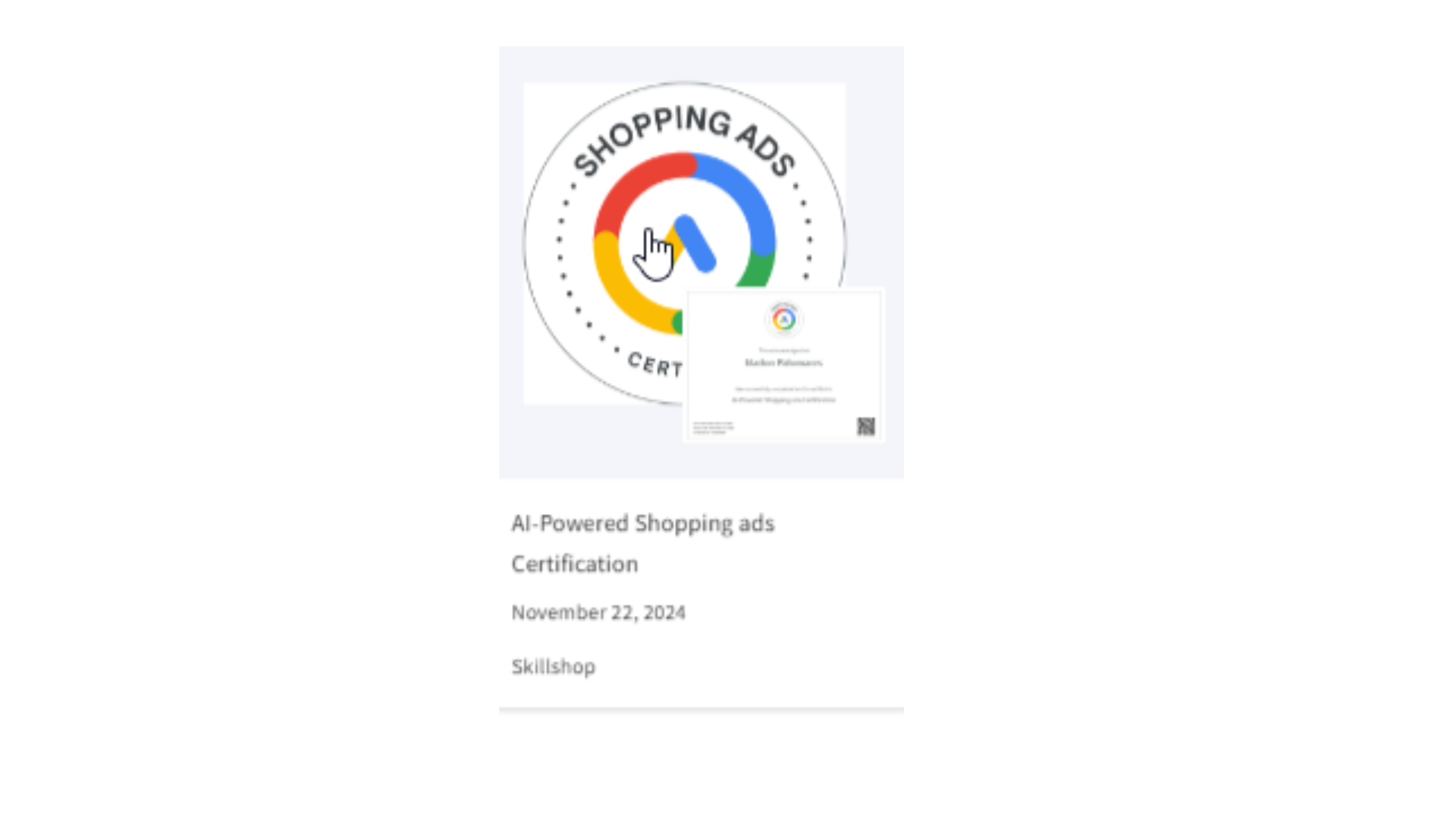 Google Shopping Ads Certification